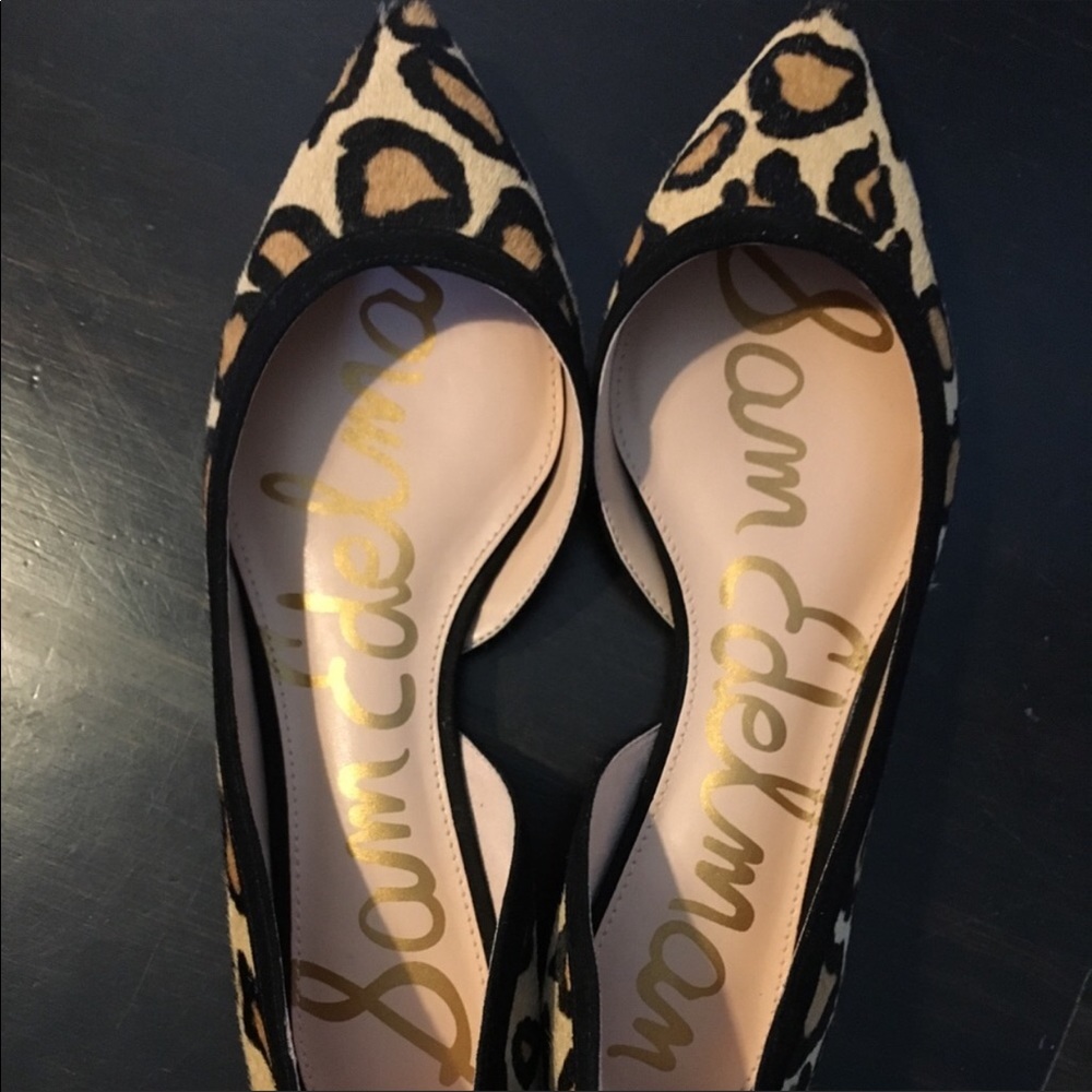 NFS Sam Edelman Rena d’orsay flats leopard calf